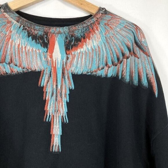 Marcelo Burlon Men's Wings Sweater Relaxed Whimsy Goth Grunge Designer Dark XS - Picture 4 of 13